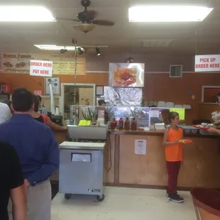 Waiting in line to order