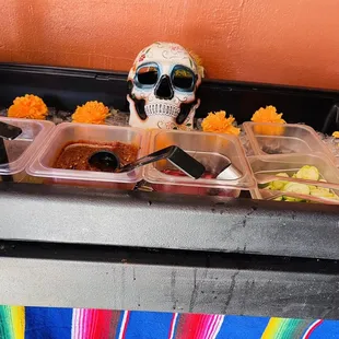 Salsa Bar - we loved the salsa verde and pickled onions!