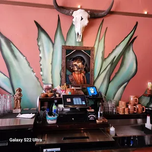 Behind the bar
