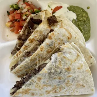 Carne Asada Super Quesadilla ($14.95)
