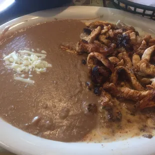 a plate of mexican food