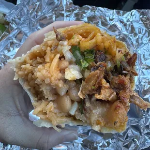 1/2 a burrito&apos;s guts