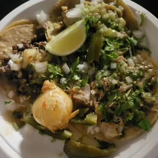 For taco Tuesday I got one carnitas, one chicken and one asada taco. Delish as always! Thank you!