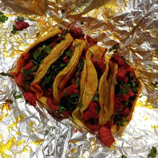 Got 5 tacos de pastor (pork). It was pretty good for street tacos if you are wanting something last minute.