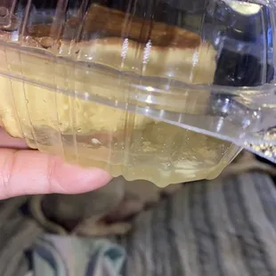 The weird liquid the chocoflan was sitting in