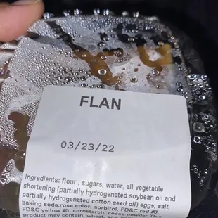 The flan expiration date