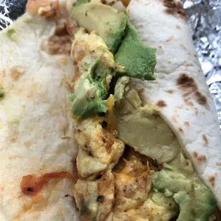 Migas Taco w/ Guacamole &amp; Cheese