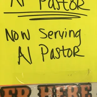 Now serving Al Pastor! My favorite kind of tacos!