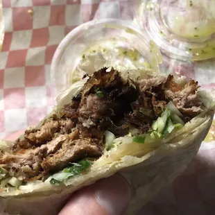 Carnitas burrito, great