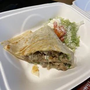1/2 Quesadilla- carnitas