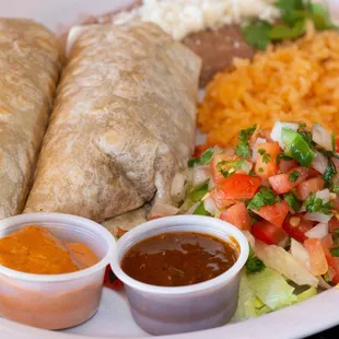 &quot;Burritos&quot; flour tortillas with your choice of meat and fresh salsas.