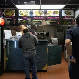 two men ordering food