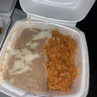 Order of their beans and rice.