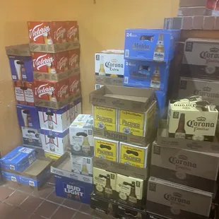 Beer in the dining area