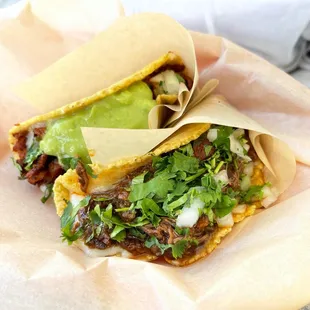 Birria taco  Carne asada taco