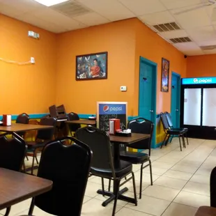 Dining area early morning.