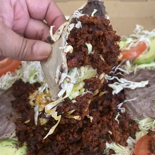 Tlayuda mixta "slice"