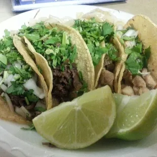 Corn tacos... love the cilantro and onions