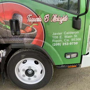 Name of business and menu