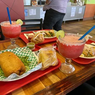 a variety of mexican food