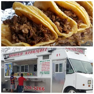 a taco truck and a taco truck