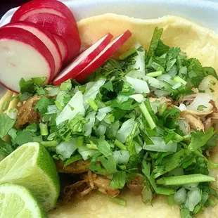 Carnitas taco, $3.50