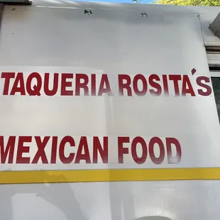 Taqueria Rosita&apos;s sign