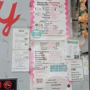 Menu on modified bus