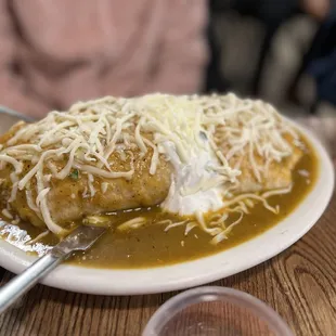 Wet shrimp burrito- huge!