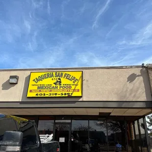 the front of the restaurant