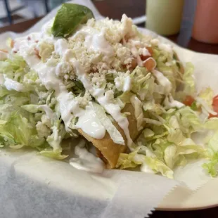 Chicken flautas (taquitos)