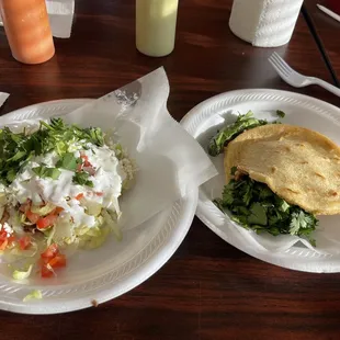 Steak sope and pork gordita 7/22/22