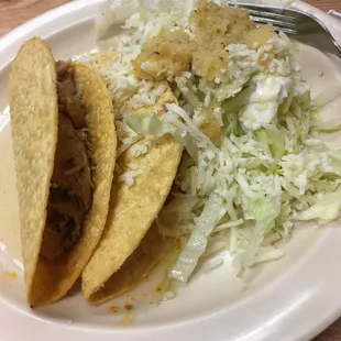 Shredded chicken tacos