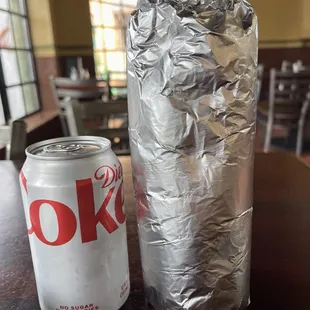 The Super Burrito is huge.