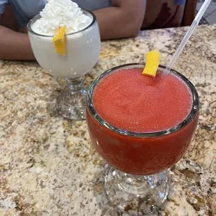 Piña colada &amp; strawberry daiquiri