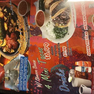 a menu for a mexican restaurant