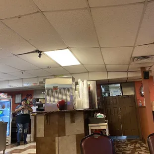 the interior of a restaurant