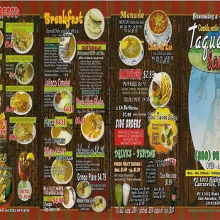 San Juan Menu 1