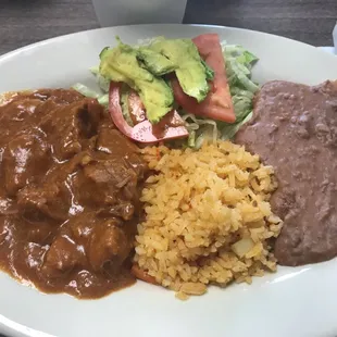 The lunch special is carne guisada