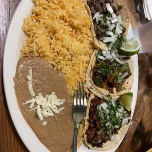 3 Taco dinner (3)steak /asada