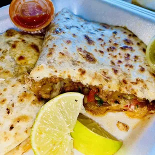 Carne asada quesadilla is so good!