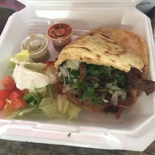 Beef fajita gordita