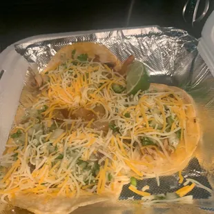 a close up of a taco