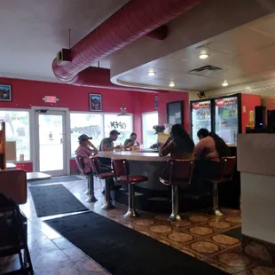 View of the dining room