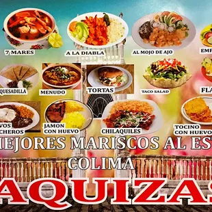 A few of our traditional Mexican style dishes.