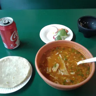Great Menudo very flavorful great on a rainy day or after a beer night.....