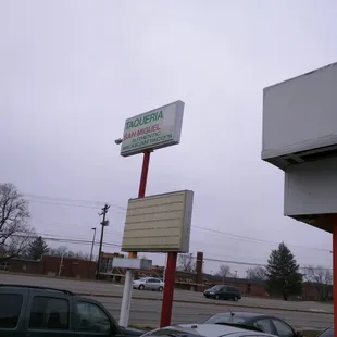 Outdoor sign along New Circle