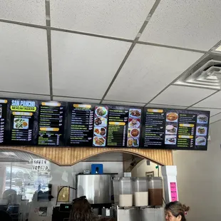 menus on the wall