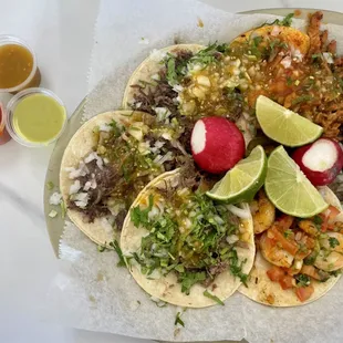 a plate of mexican food