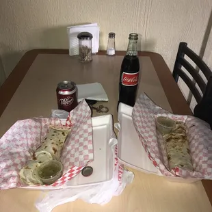 Dining in or take out great $5 burritos they are wonderful only just $5.